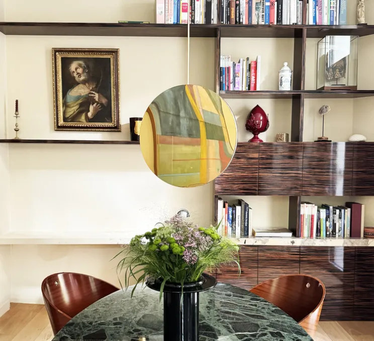 Suspension, Myra, or, LED, 3000K, 350 lm, Ø40cm, H3cm - BACCARIS