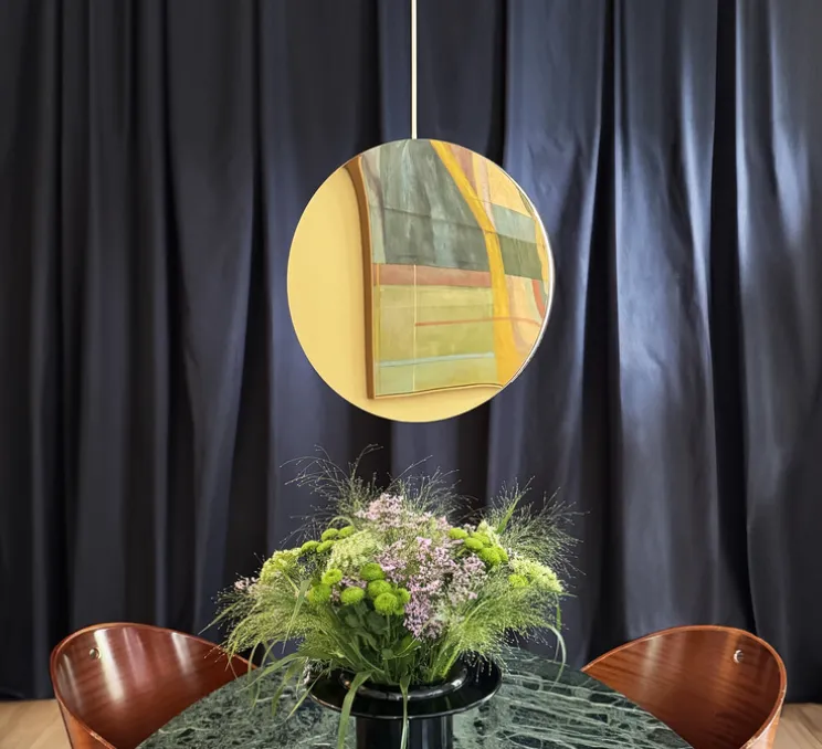 Suspension, Myra, or, LED, 3000K, 350 lm, Ø40cm, H3cm - BACCARIS