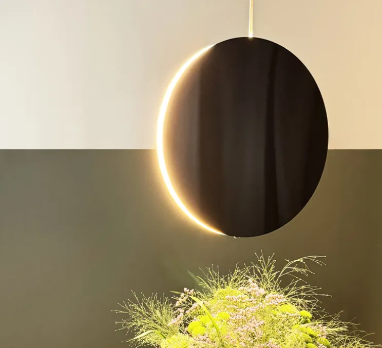 Suspension, Myra, or, LED, 3000K, 350 lm, Ø40cm, H3cm - BACCARIS