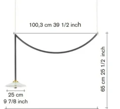 Suspension, N°5, rouge, L100,3cm, H56cm - Valerie_Objects