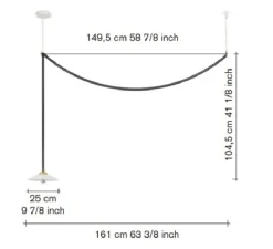 Suspension, N°4, rouge, L149,5cm, H95cm - Valerie_Objects