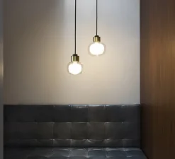 Suspension*Tooy Suspension, Nabila 552.22, , IP40, Ø16cm, H17,5cm - noir matt, noir chromé et verre fumé