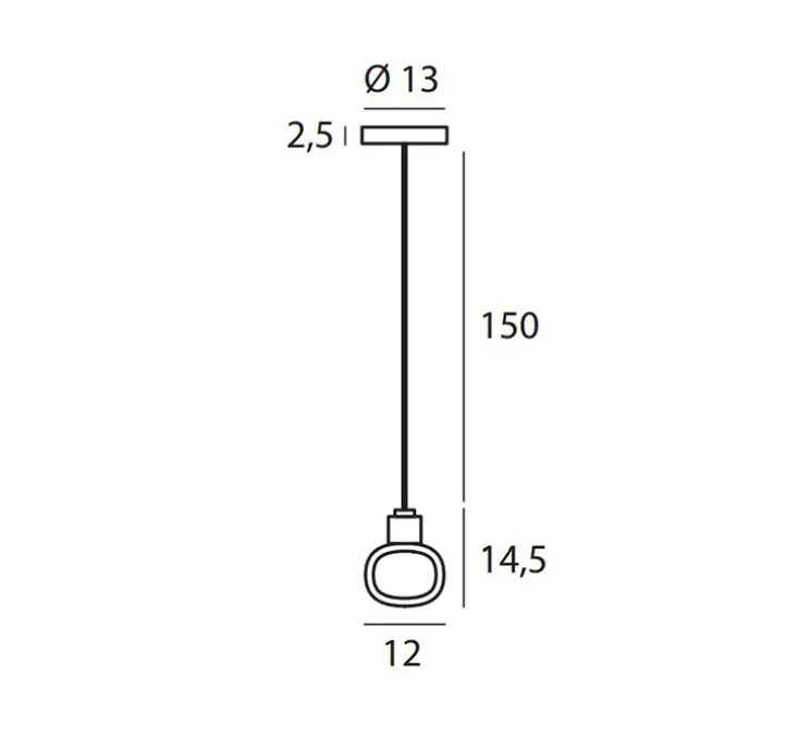 Suspension, Nabila 552.21, noir mat, noir chromé et verre fumé, IP40, Ø12cm, H14,5cm - Tooy
