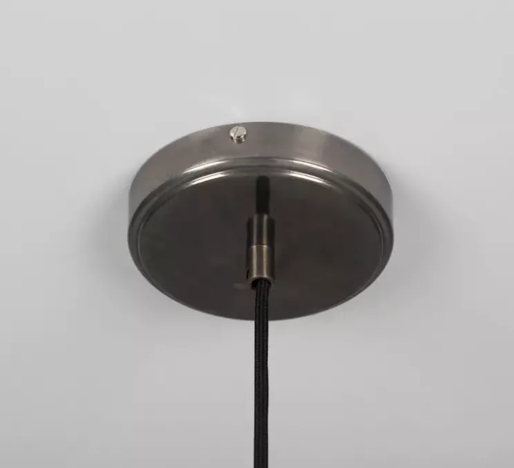 Suspension, Nakaii, noir argile, argent antique, Ø20cm, H20cm - Mullan Lighting