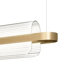 Suspension, NAMI, laiton, LED, L150cm, H23cm, 4800lm, 2700K - KDLN