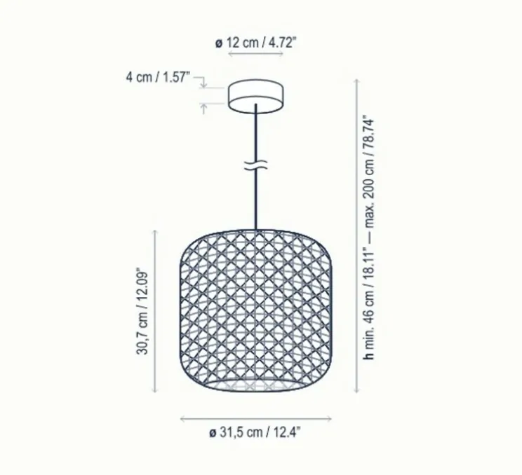 Suspension, Nans S/31, rouge, IP54, LED, dim, 2700K, 1450 lm, Ø31,5cm, H30,7cm - Bover