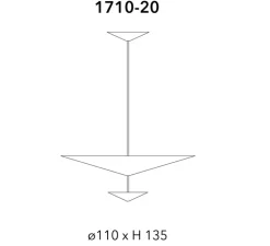 Suspension*Penta Suspension, Narciso, , LED, dim, 3000K, 1500 lm, Ø110cm, H135cm - or mat