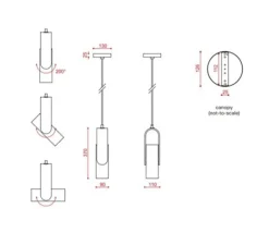 Suspension*Tooy Suspension, Nastro 563.11, , IP40, L11cm, H37cm - beige, vert-de-gris