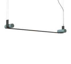 Suspension*Tooy Suspension, Nastro 563.22, direct, , IP40, LED, dim, 2700K, 8000 lm, L170cm, H19cm - noir texturé, vert-de-gris