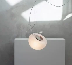 Suspension*Nordic Tales Suspension, Nautico, câble gris, , Ø23cm, H15,5cm - blanc et laiton