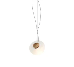 Suspension*Nordic Tales Suspension, Nautico, câble gris, , Ø23cm, H15,5cm - blanc et laiton