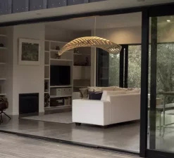 Suspension, Navicula Large, naturel, LED, dim, 2700K, L250cm, H45cm - David Trubridge