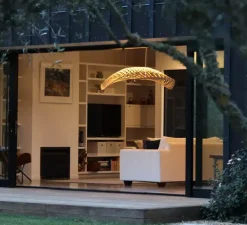 Suspension, Navicula Large, naturel, LED, dim, 2700K, L250cm, H45cm - David Trubridge