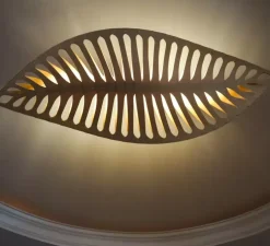 Suspension, Navicula Medium, naturel, LED, dim, 2700K, L195cm, H38cm - David Trubridge