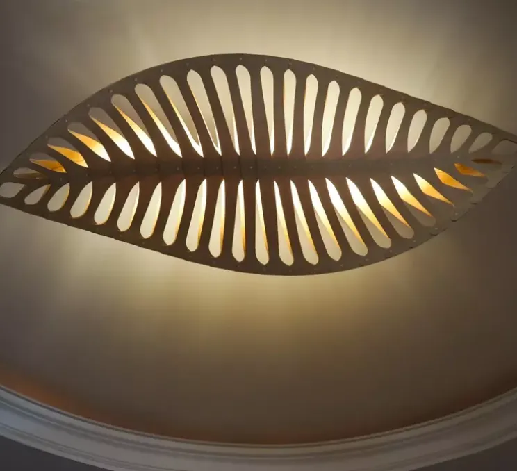 Suspension, Navicula Medium, naturel, LED, dim, 2700K, L195cm, H38cm - David Trubridge