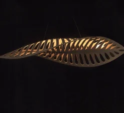 Suspension, Navicula Small, naturel, LED, dim, 2700K, L144cm, H20cm - David Trubridge