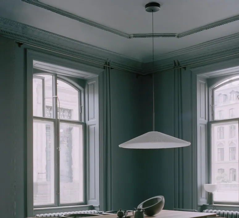 Suspension*New Works Suspension, Nebra L, , IP22, LED, 2700K, Ø90cm, H37,5cm - blanc