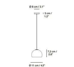 Suspension, Neil 11, albâtre, câble or et rosace or satiné, LED, 2700K, 654lm, Ø11cm, H7,2cm - Carpyen