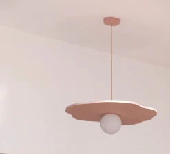 Enfants|Suspension*Little Anana Suspension, Nenuphar grand, peinture laquée , Ø78cm, H1,5cm - rose pâle