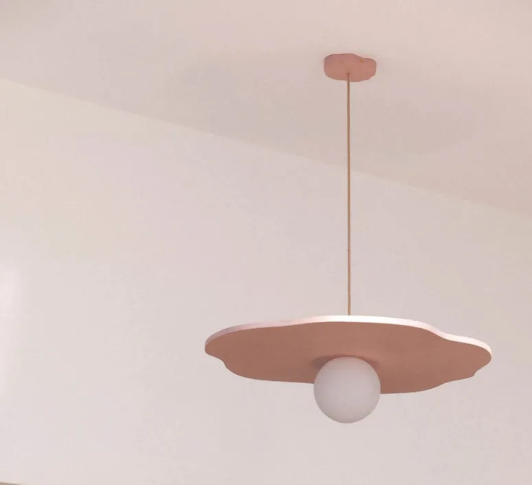 Enfants|Suspension*Little Anana Suspension, Nenuphar grand, peinture laquée , Ø78cm, H1,5cm - rose pâle