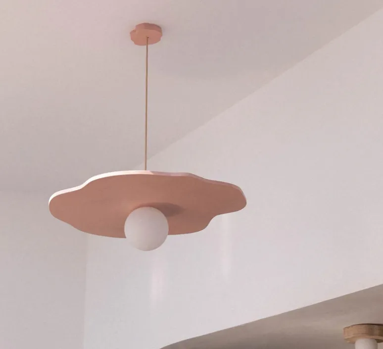 Enfants|Suspension*Little Anana Suspension, Nenuphar grand, peinture laquée , Ø78cm, H1,5cm - rose pâle