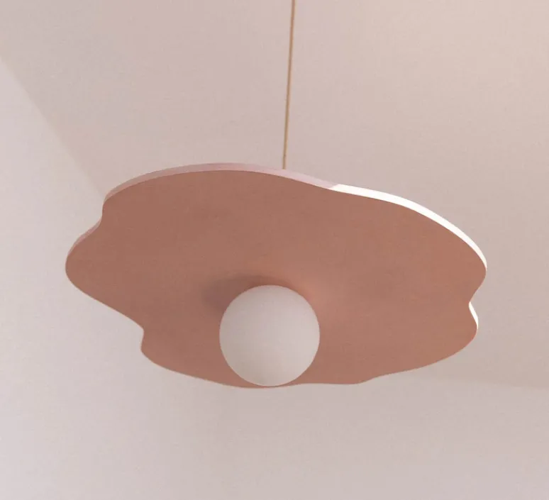 Enfants|Suspension*Little Anana Suspension, Nenuphar grand, peinture laquée , Ø78cm, H1,5cm - rose pâle