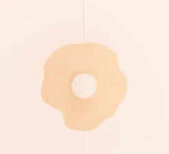 Suspension, Nenuphar moyen, bois naturel, Ø50cm, H1,5cm - Little Anana