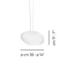 Suspension, Neochic SP P, blanc, Ø36cm, H17cm - Vistosi