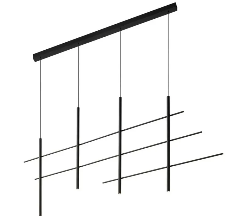 Suspension*Wever&Ducré Suspension, Net 4.0, , LED, dim, 2700K, 1000 lm, L132,5cm, H70cm - noir