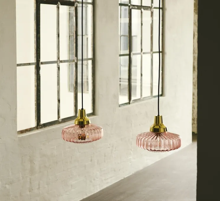 Suspension, New Wave Optic, rose, Ø26cm, H21cm - Design by us