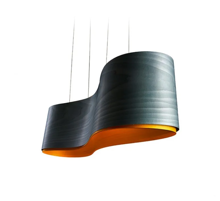 Suspension*LZF Suspension, New Wave S, , LED, H27,5cm, L102cm - turquoise et jaune