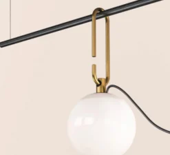 Suspension*Artemide Suspension, NH S2, , L90,5cm, H40,3cm - blanc, laiton, noir