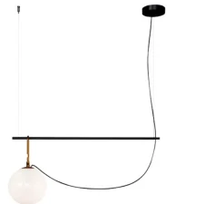 Suspension*Artemide Suspension, NH S2, , L90,5cm, H40,3cm - blanc, laiton, noir