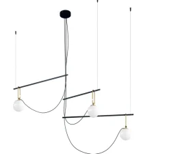 Suspension*Artemide Suspension, NH S3, , L117,5cm, H67,2cm - blanc, laiton, noir