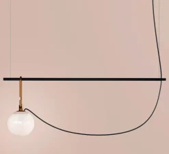 Suspension, NH S2, blanc, laiton, noir, L90,5cm, H32,2cm - Artemide
