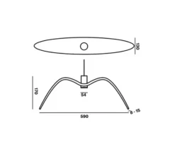 Suspension, Night Birds, blanc et argent, LED, GU10, 2700K, 336lm, ø59 cm, H17 cm - Brokis