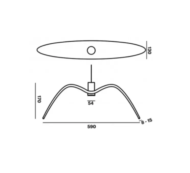 Suspension, Night Birds, blanc et argent, LED, GU10, 2700K, 336lm, ø59 cm, H17 cm - Brokis