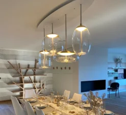 Suspension, Night Birds, blanc et argent, LED, GU10, 2700K, 336lm, ø59 cm, H17 cm - Brokis