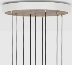 Suspension*Tala Suspension, Nine pendant + Voronoi II, noyer, 2200K, 150lm, dim, Ø5cm, H500cm maximum- bois, noyer