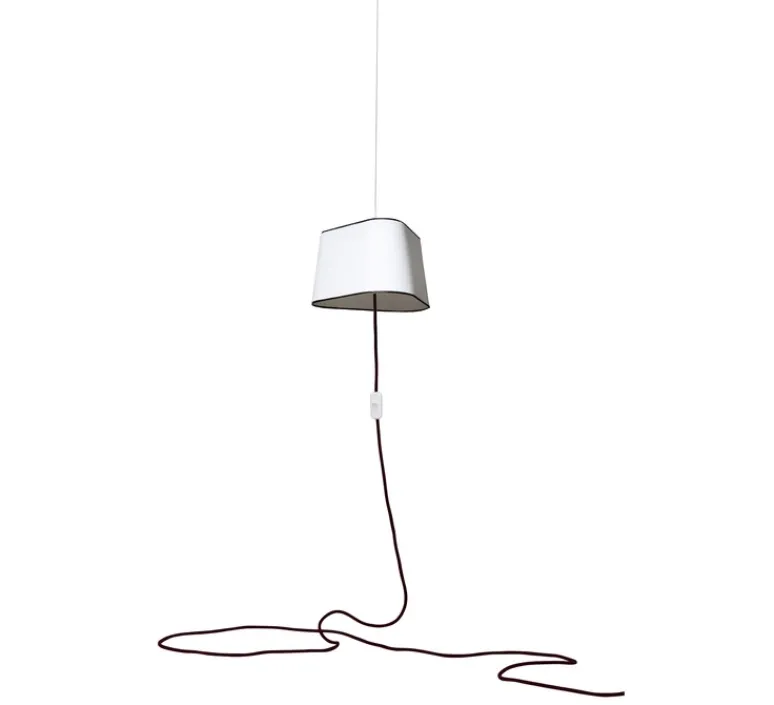 Suspension*DesignHeure Suspension nomade, Petit Nuage, , Ø24cm - blanc, noir