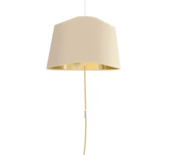 Suspension*DesignHeure Suspension nomade, XL Nuage, , Ø60cm, H35cm - beige satiné, or