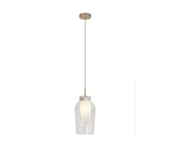 Suspension*Mantra Suspension, Nora, , Ø18cm, H38,7cm - blanc, marbre blanc, tige laiton
