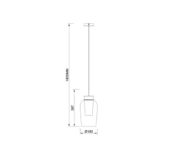 Suspension*Mantra Suspension, Nora, , Ø18cm, H38,7cm - blanc, marbre blanc, tige laiton