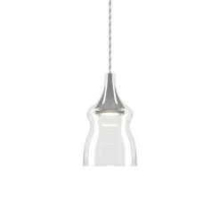 Suspension, Nostalgia cluster 24 pièces avec rosace blanche, gris fumé et cristal, LED, dim, 2700K, 1280 lm, Ø100cm, H150cm - Lodes