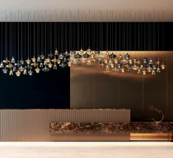 Suspension, Nostalgia small sans rosace, noir & transparent, LED, dim, 2700K, 1280 lm, Ø12,5cm, H21,5cm - Lodes