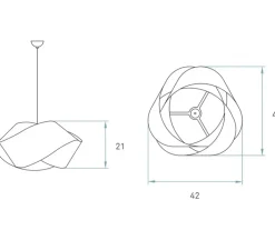 Suspension*LZF Suspension, Nut S, , Ø42cm, H21cm - blanc ivoire