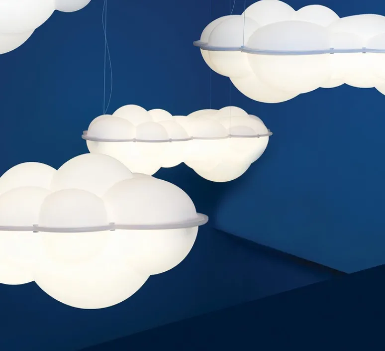 Suspension*Nemo Lighting Suspension, Nuvola minor, , LED, 2700k, 8000lm, L100cm, H37cm - blanc