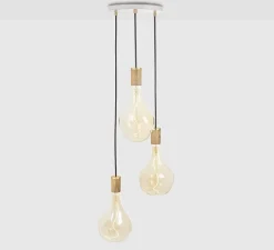Suspension*Tala Suspension, Oak Triple, Voronoi II, , IP54, Ø25cm, Hcm - bois, blanc