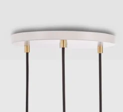 Suspension*Tala Suspension, Oak Triple, Voronoi II, , IP54, Ø25cm, Hcm - bois, blanc