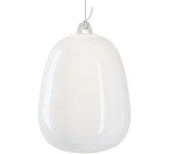 Suspension*Lodes Suspension, Oblo Large sans rosace, , LED, dim, 2700K, 1280 lm, Ø24,5cm, H34,7cm - blanc soie